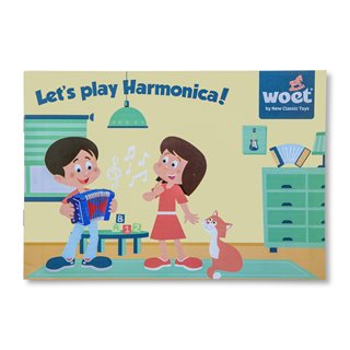 Accordeon met muziekboekje - blauw